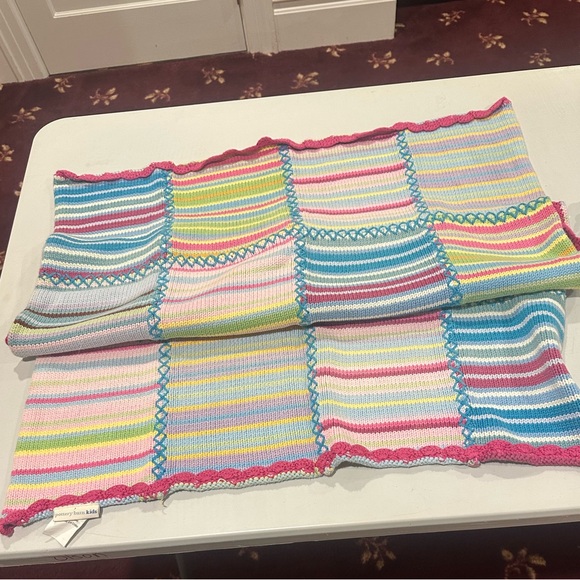 Pottery Barn Kids cotton stroller blanket no signs of wear or pulls Striped $185